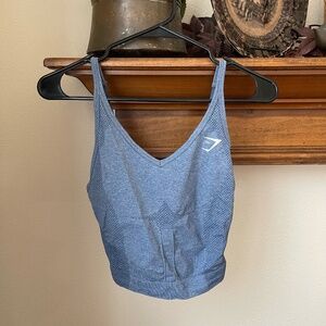 Gymshark Vital Seamless 2.0 V Neck Tank - Evening Blue Marl